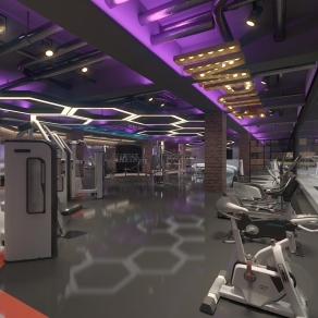 工业风健身房3D模型下载